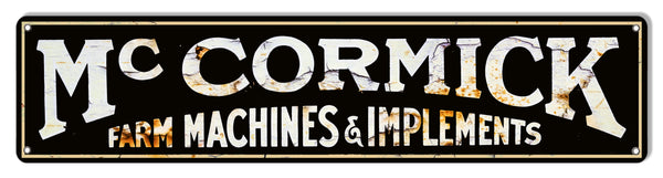 McKormick Farm Machines Reproduction Metal Sign 7x30