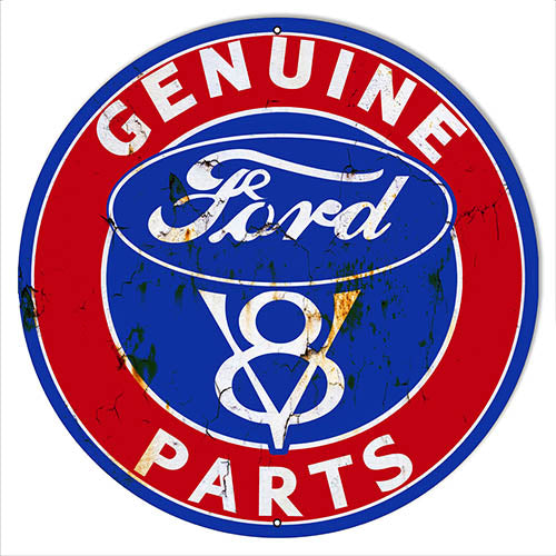 Genuine Ford Parts Vintage Reproduction Metal Sign 14x14