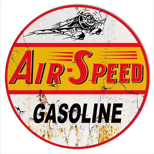 Air Speed Reproduction Vintage Motor Oil Metal Sign 14x14 Round