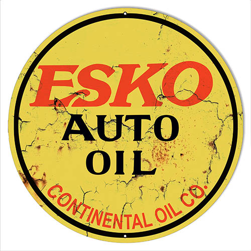 Esko Auto Oil Reproduction Vintage Garage Metal Sign 24x24 Round