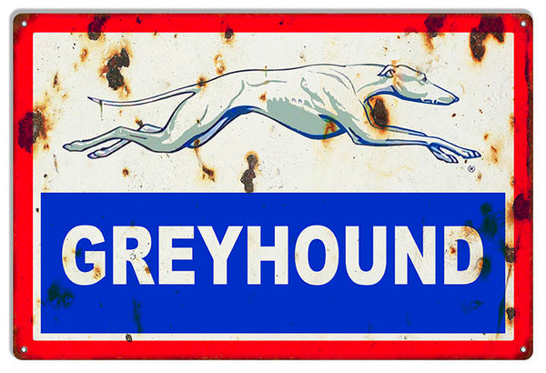 Greyhound Bus Reproduction Vintage Nostalgic Metal Sign 12x18