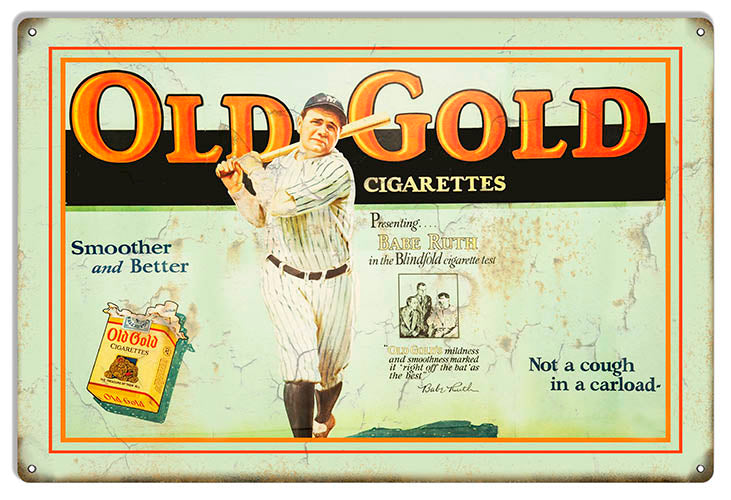 Old Gold Cigarettes Reproduction Large Metal Cigar Sign 16x24