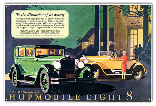 Humpmobile Eight 8 Reproduction Large Garage Art Metal Sign 16x24