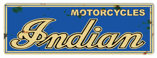 Indian Motorcycles Reproduction Garage Shop Metal Sign 6x18