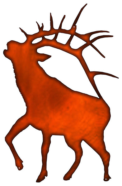 Deer Laser Cut Out Faux Copper Finish Wall Decor Metal Sign 15.5x24