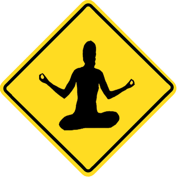 Yoga Crossing Metal Sign 12" x 12"