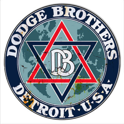 Dodge Bros Detroit Garage Shop Reproduction Metal  Sign 14″x14″