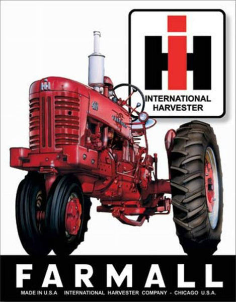 Farmall International Harvester Metal Sign 12x18
