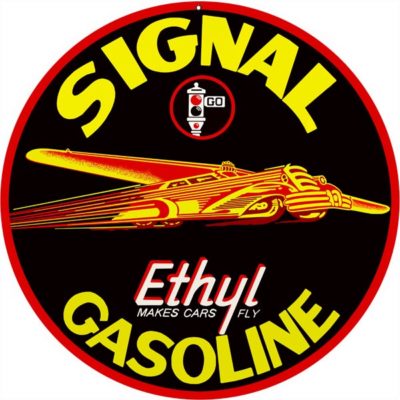 Aged Metal  Signal Ethyl Reproduction Motor Oil Metal  Sign 14″x14″